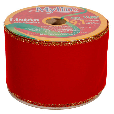 Art.11627 Listón Navideño 6.4cm 9.1m