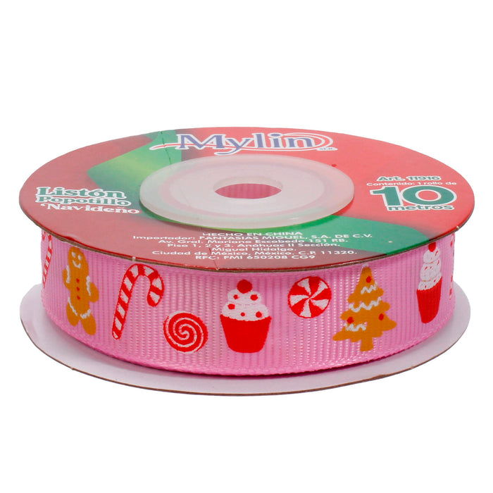 Art.11916 Listón Popotillo Navidad 15mm 10m