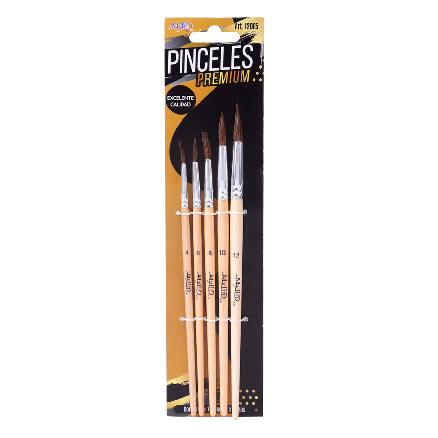 Art.12085 Juego Pincel Redondo Natural Premium