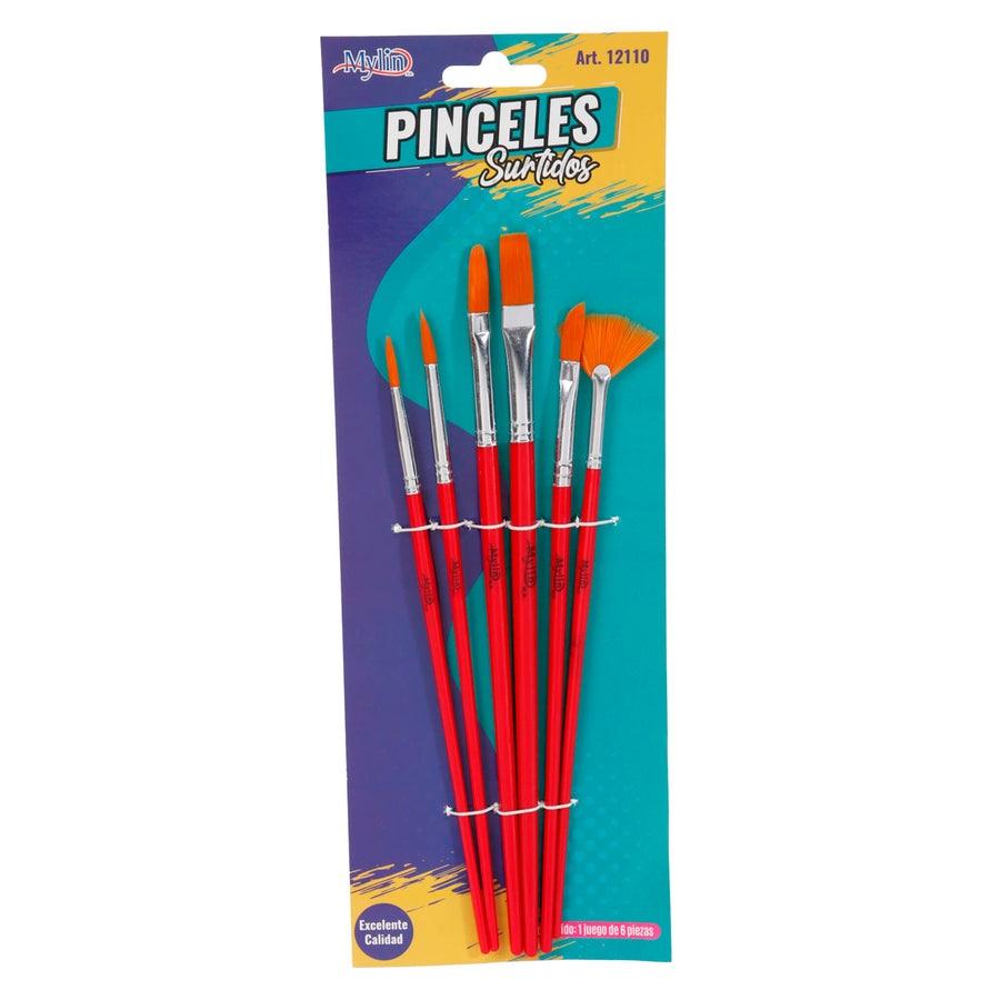 Art.12110 Juego Pincel surtido varios tamaños 6pz