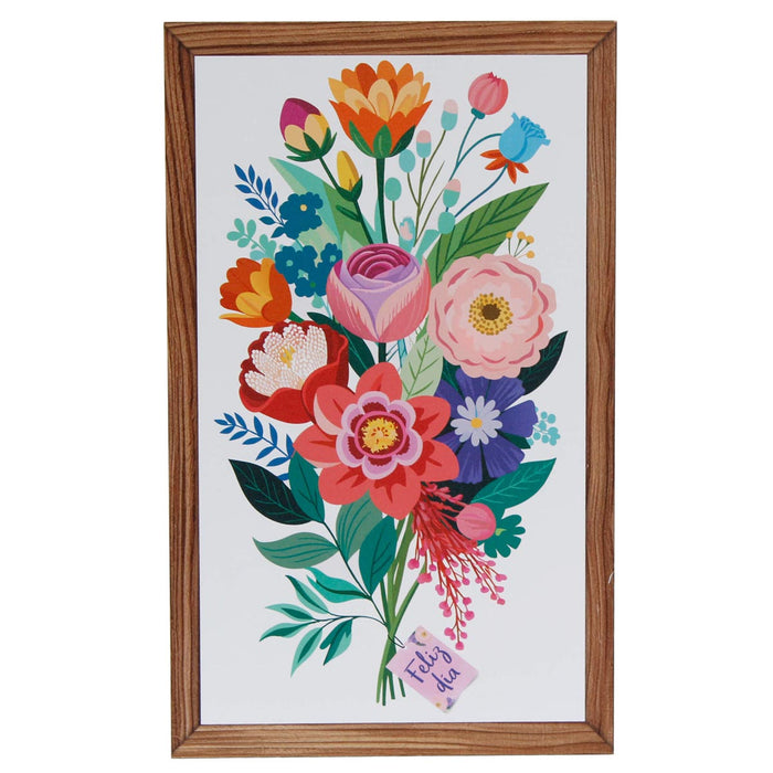 Art.12127 Cuadro Flores Feliz Día