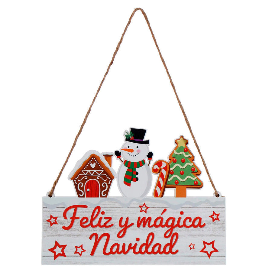 Art.12210 Letrero Navidad 19x25cm 1pz