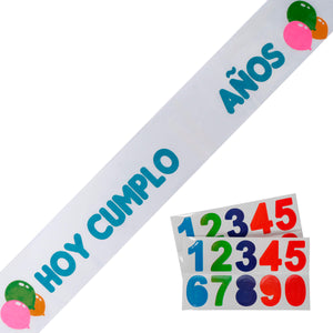 Art.12333 Banda Hoy Cumplo con Sticker 1.60m 1pz