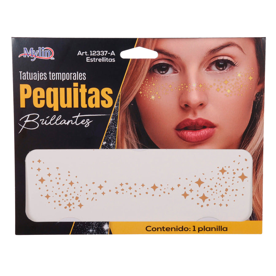 Art.12337 Tatuaje para Cara Diamantada 5x16cm 1planilla