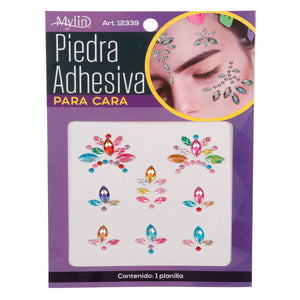 Art.12339 Piedra Adhesivas para Cara 9x9cm 1planilla