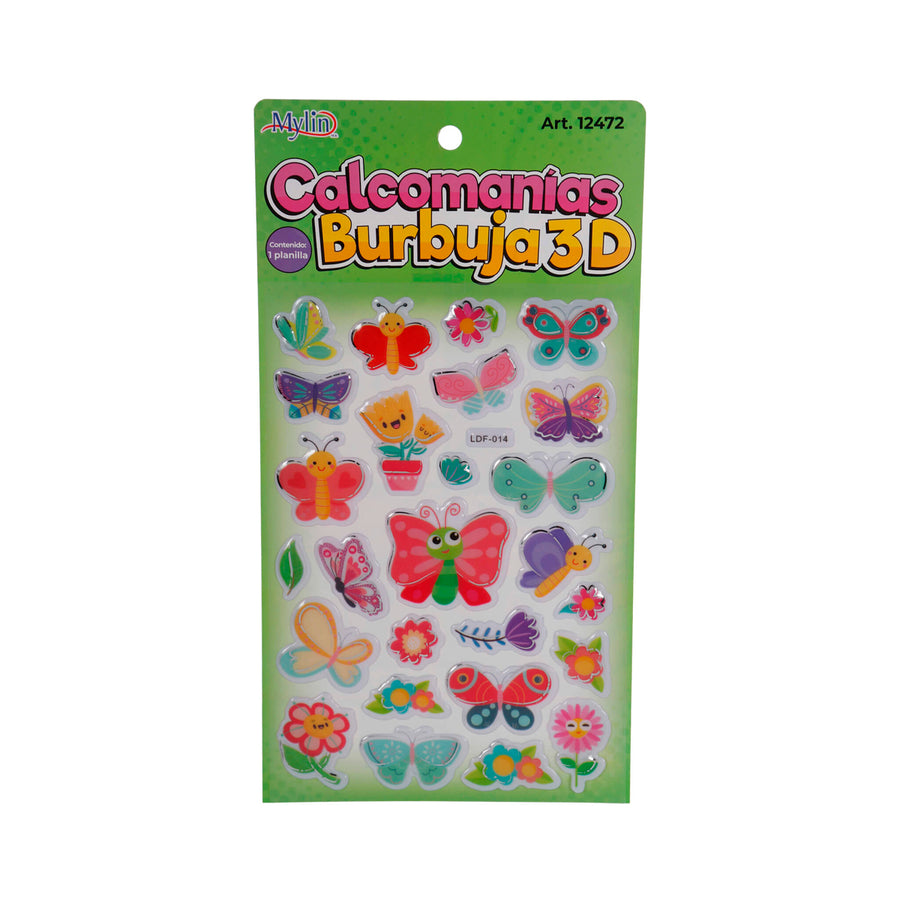 Art.12472 Calcomanía Burbuja 3D