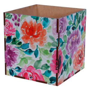 Art.12533 Base Cuadrada Flores 9x9cm