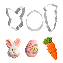 Art.12714 Set cortador Galleta Pascua 10x6x2.5cm    (aprox) 3pz