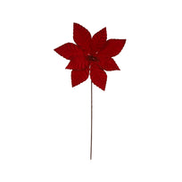 Art.12890 Nochebuena Terciopelo 8 Pétalos 50xD30cm 1pz