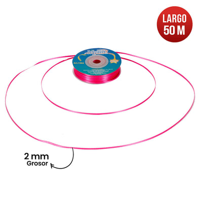 Fantasías Miguel Art.1364 Listón Satinado Doble Cara 2mm 50m