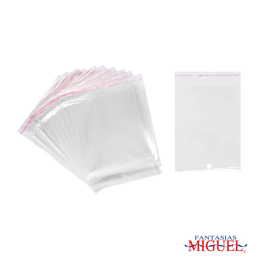 Art.1439 Bolsa Celofán con Adhesivo 14.5x14+5.5cm 50pz