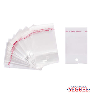 Art.1819 Bolsa Celofán con Sello Adhesivo 4x5cm 100pz