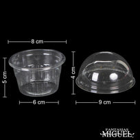 Art.2062 Vaso Con Tapa aprox 140ml 8x9cm 10pz