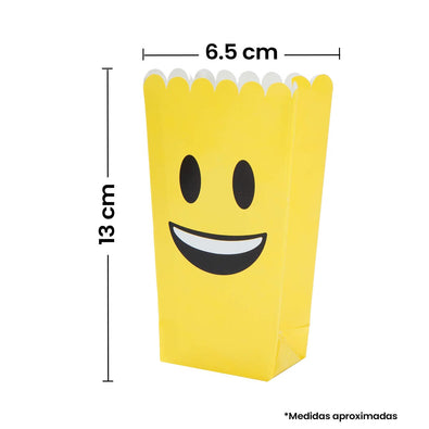 Fantasías Miguel Art.2261 Caja Para Palomitas Emoji 13x7.5x5cm 6pz