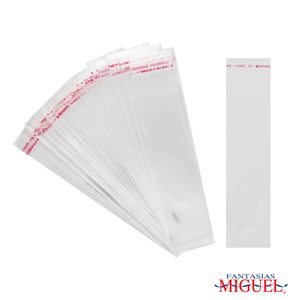 Art.2500 Bolsa Celofán con Sello Adhesivo 12x3.5+3cm 100pz