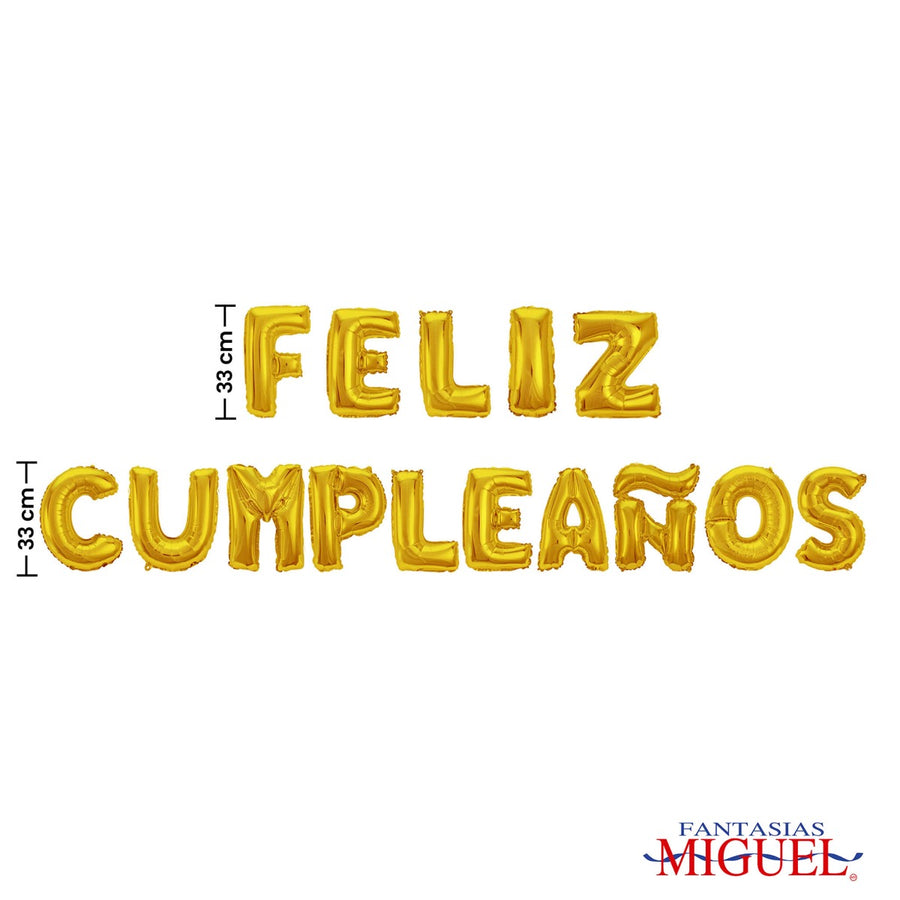 Art.2850 Globo Letras Feliz Cumpleaños 40.6cm 1pz