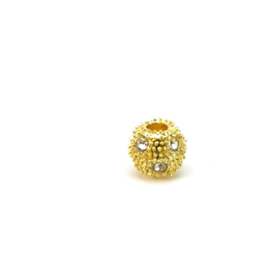 Art.3245 Cuenta Redonda Metal Con Piedra