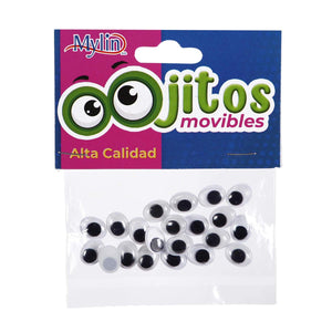 Art.3855 Ojos Movibles Oval 10x8mm 20pz