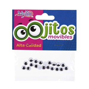 Art.3860 Ojos Movibles 6mm 20pz