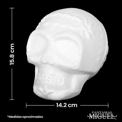 Fantasías Miguel Art.4431 Calavera Unicel 15.8X14.2X17.3cm 1pz