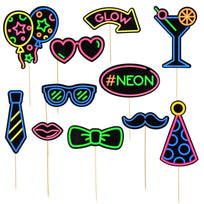 Art.4519 Pick Figuras Cumple Neón