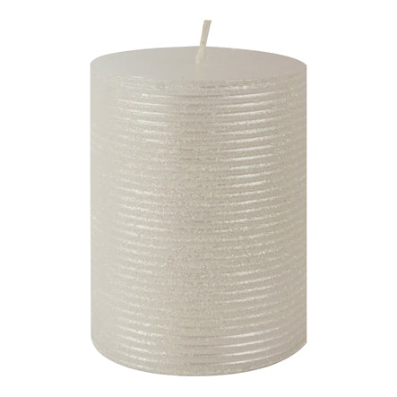 Art.4846 Vela Cirio Metálica Diamanada Rayada
