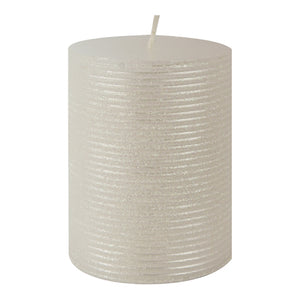 Art.4846 Vela Cirio Metálica Diamanada Rayada