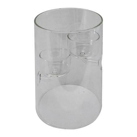 Art.5228 Base Cristal Con 2 Candelabros