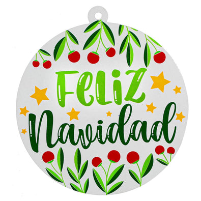 Fantasías Miguel Art.5236 Esfera Feliz Navidad De Color 27.5x25cm 1pz