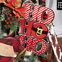 Art.5300 Letrero HoHoHo Color 50x24.5cm 1pz