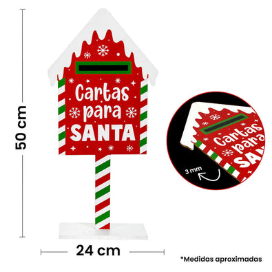 Fantasías Miguel Art.5302 Buzón Navideño Con Base Grande 50x24x9cm 1pz