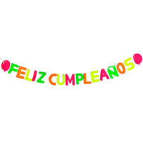 Art.5498 Guia Feliz Cumple Neon 15cmx2m