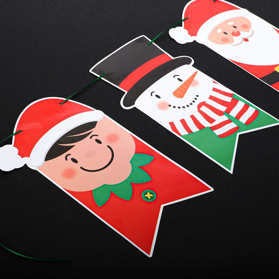 Art.5847 Banderín Personaje Navidad  x12 20.5x15cm    3m 1pz