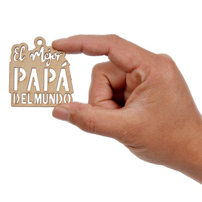 Fantasías Miguel Art.6089 Llavero El Mejor Papá 5x5.5cm 2pz