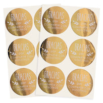 Art.6638 Calcomanía Métalica Gracias