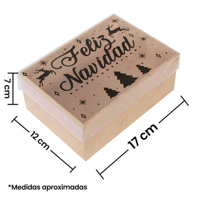 Fantasías Miguel Art.7869 Caja Feliz Navidad Renos 7x17x12cm 1pz