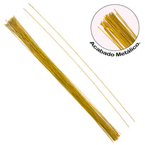 Art.8038 Alambre Colores Metálicos 0.9mmx50cm 100g (aprox 39pz)