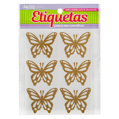 Fantasías Miguel Art.8490 Calcomanía  Mariposa 4x5cm 12pz