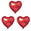 Fantasías Miguel Art.8631 Globos Corazón Mini 13cm    (Aprox) 3pz Rojo