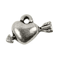 Art.8739 Cuenta Fundida Fina Corazón Con Flecha