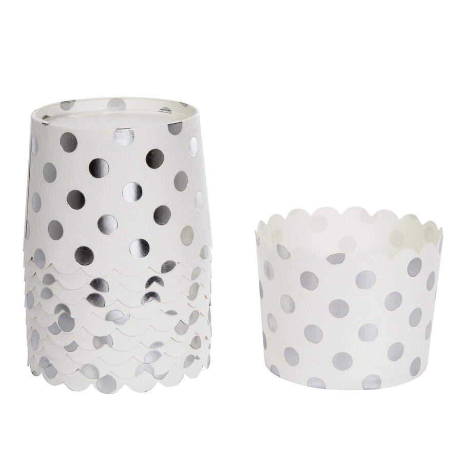 Art.9030 Vaso Metalizado Puntos 5.3x7cm 10pz