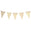 Fantasías Miguel Art.9055 Banderín Metálico Estrella x10 28.5x20cm 2.5m    1pz Blanco/Oro
