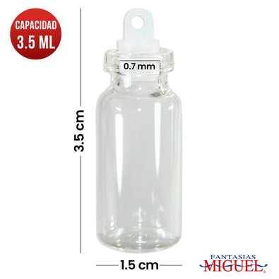 Fantasías Miguel Art.962 Botellita De Cristal aprox. 3.5ml 35x15mm 12pz