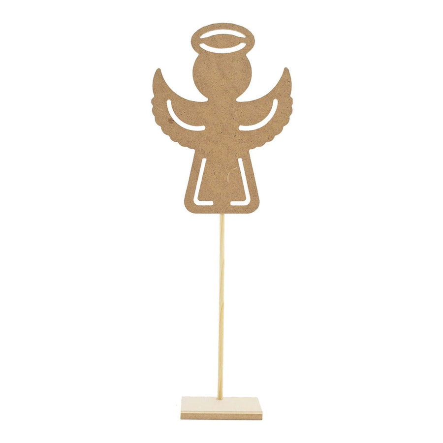 Art.9718 Adorno Ángel Con Poste Y Base