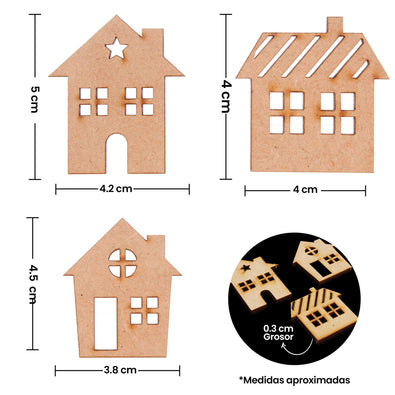 Fantasías Miguel Art.9733 Figura Navidad MDF 5x5cm 3pz