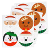 Fantasías Miguel Art.9796 Calcomanía Circular Personajes Navideños 4.5x4.5cm 12pz