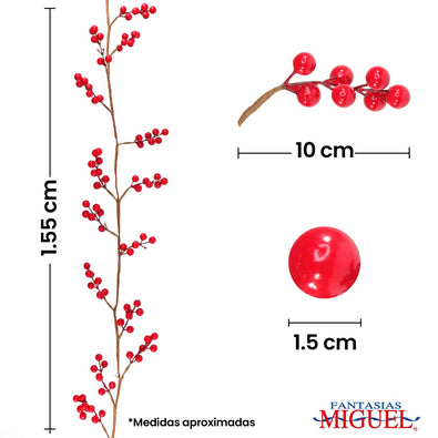 Fantasías Miguel Art.9876 Guia De Cerezas 1.55m 1pz