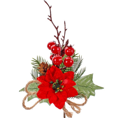 Fantasías Miguel Art.9884 Pick Natural Nochebuena/Cereza/Piña 19cm 1pz