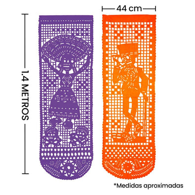 Fantasías Miguel Art.9955 Mantel De Papel Picado 1.4mx44cm 2pz