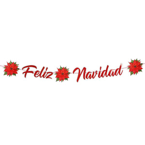 Art.9981 Guía Feliz Navidad 17.5cm  (Aprox) 1.50m  1pz